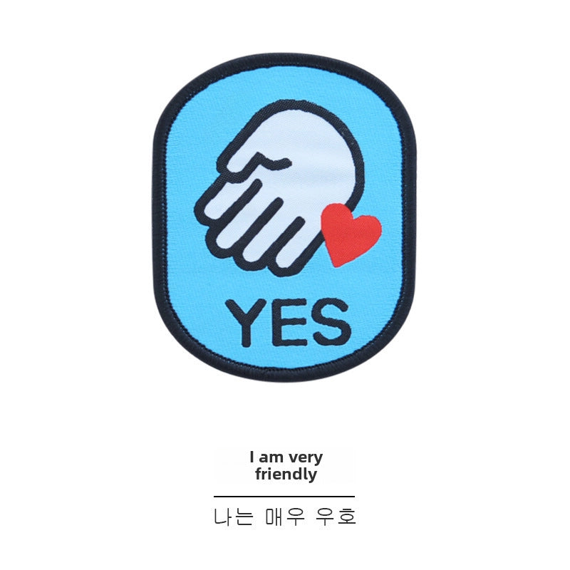 Pet Cat And Dog Social Logo Sticker Traction Rope Reminder Social Warning Board Personality Traction Rope