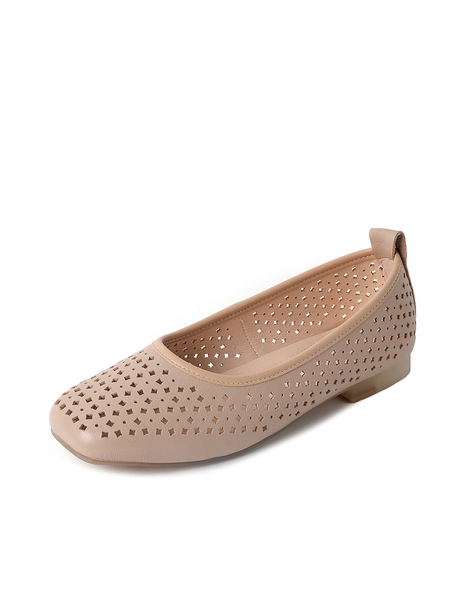 Women Summer Casual Hollow Out Low Heel Shoes