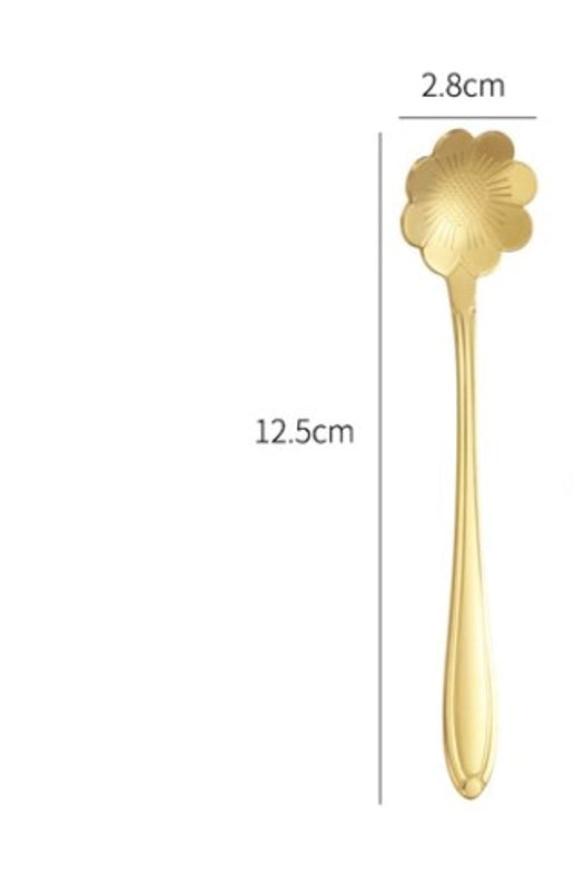 Casual Flower Stainless Steel Spoon