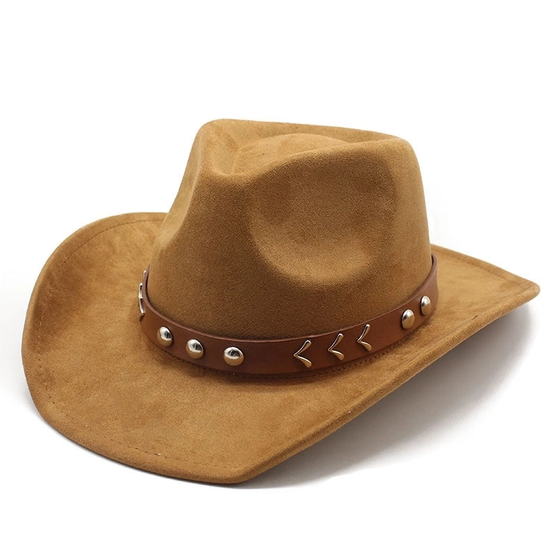 New Western Denim Faux Suede Jazz Hat Spring And Summer Felt Hat Accessories Popular Top Hat Fashion