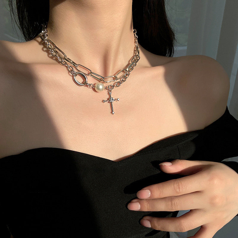 Cross neck chain  KF82587