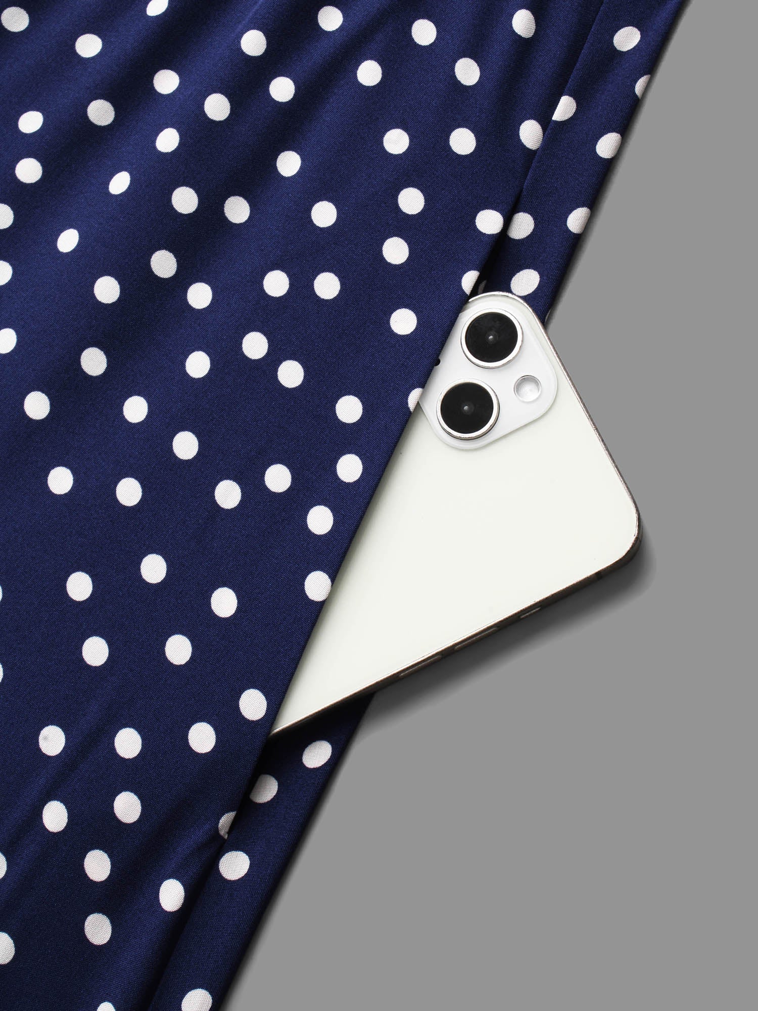 Polka Dot Heart Neckline Midi Dress