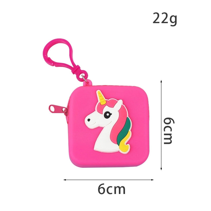 20 Pieces New Cartoon Silicone Change Storage Bag Silicone Data Cable Storage Bag Children's Points Card Storage Bag