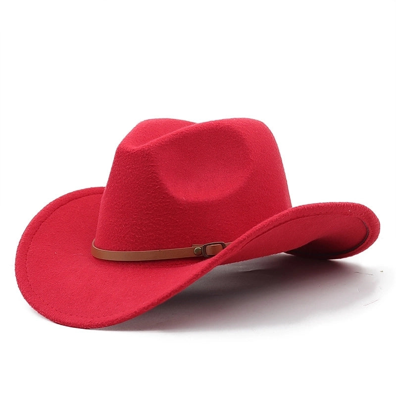 New Western Cowboy Hat Felt Hat Ethnic Style Men And Women Tibetan Tibetan Edge Hat