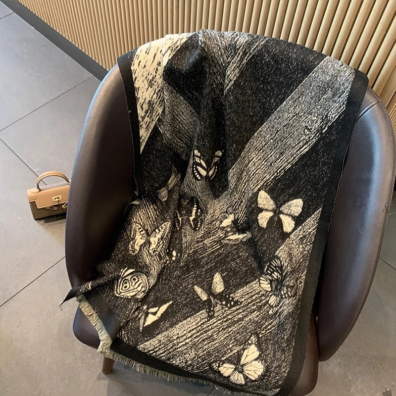 Unisex Vintage Style Classic Style Butterfly Polyester Scarf Shawl