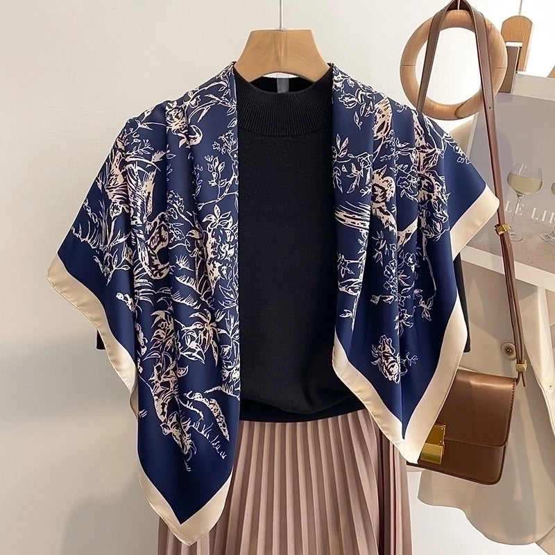 Women's Elegant Printing Polyester Printing Scarf