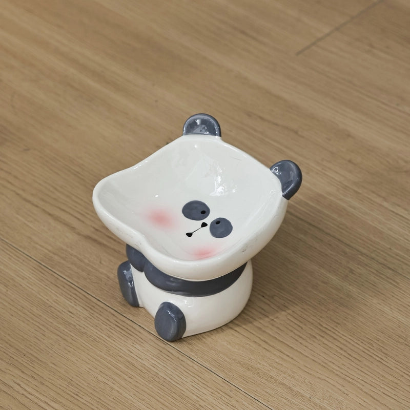 Cat Bowl Ceramic Protection Cervical Spine Drinking Bowl Pet Supplies Cute Slant Anti-overturning Dog Rice Bowl Cat Food Basin