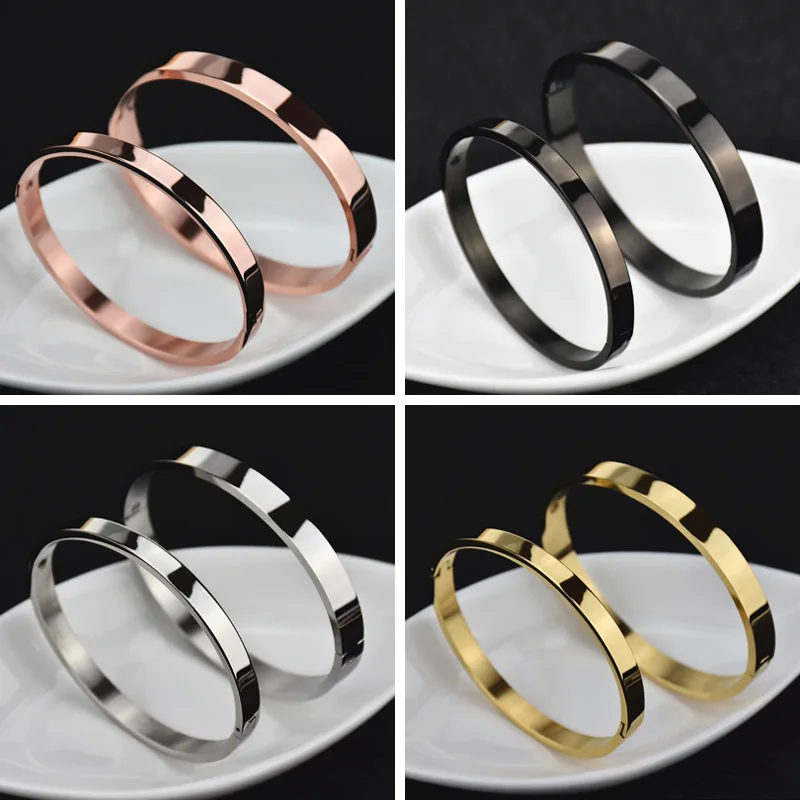 Bestone 2023 Circle Gold Simple Stainless Steel Metal Blank Personalized Stacking Bangle Bracelet for Women and Men