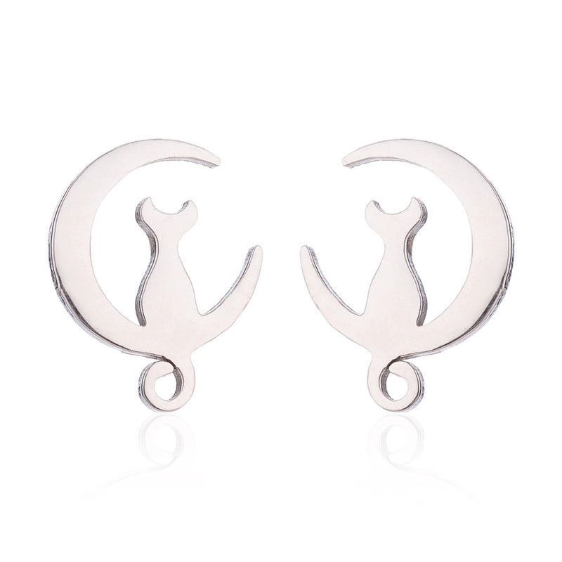 Minimalist Geometric Plating 304 Stainless Steel No Inlaid 18K Gold Plated Earrings
