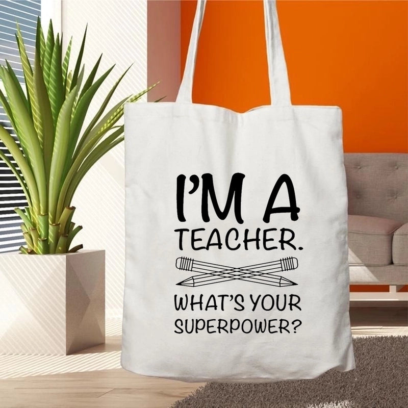 Women's Minimalist Letter Shopping Bags
