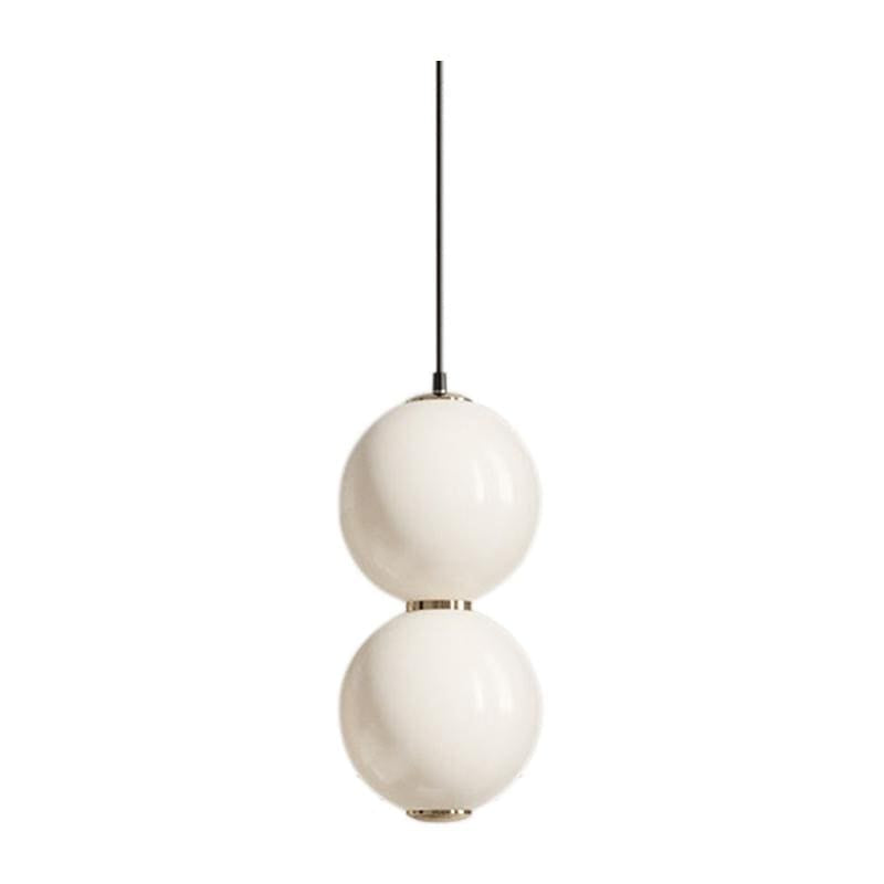 Iris E | Glass Sphere with Gold Details Pendant Light