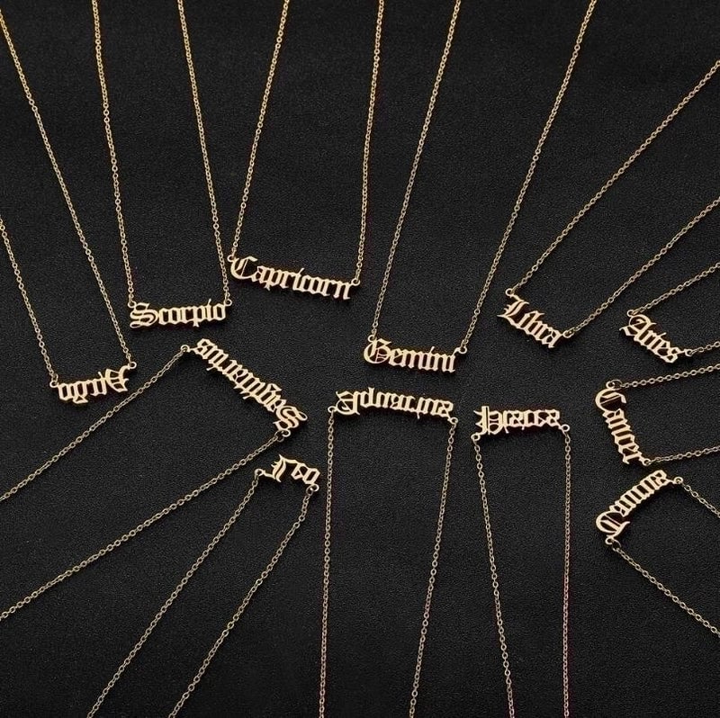 Fashion Constellation 201 Stainless Steel 18K Gold Plated Stainless Steel Necklaces