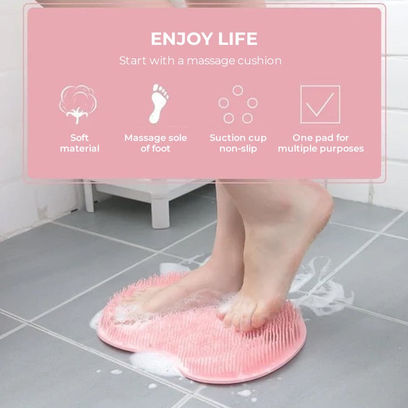 😍LAST DAY 50% OFF - Shower Foot & Back Scrubber. Massage Pad