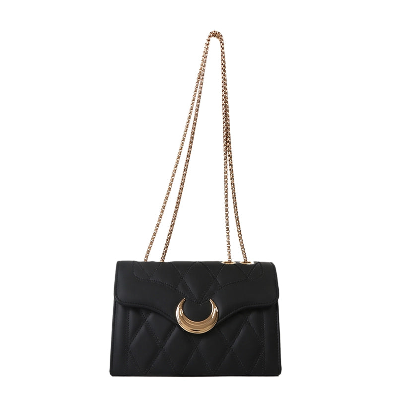 Women's All Seasons Pu Leather Solid Color Classic Style Square Magnetic Buckle Shoulder Bag