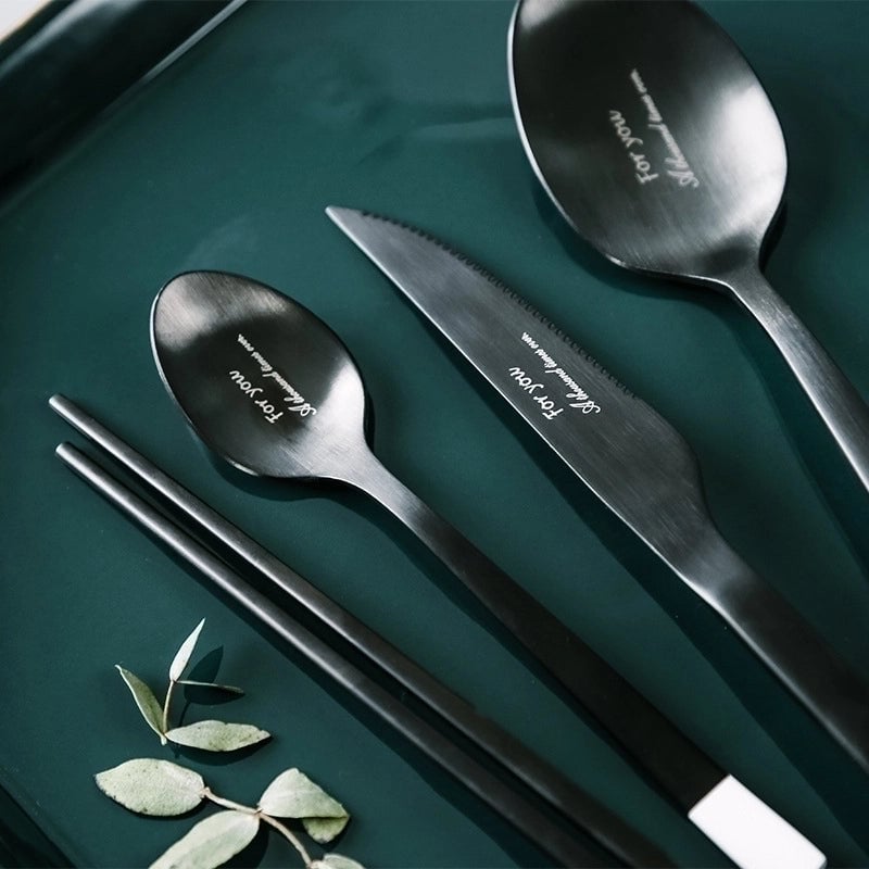 Casual Solid Color Stainless Steel Tableware