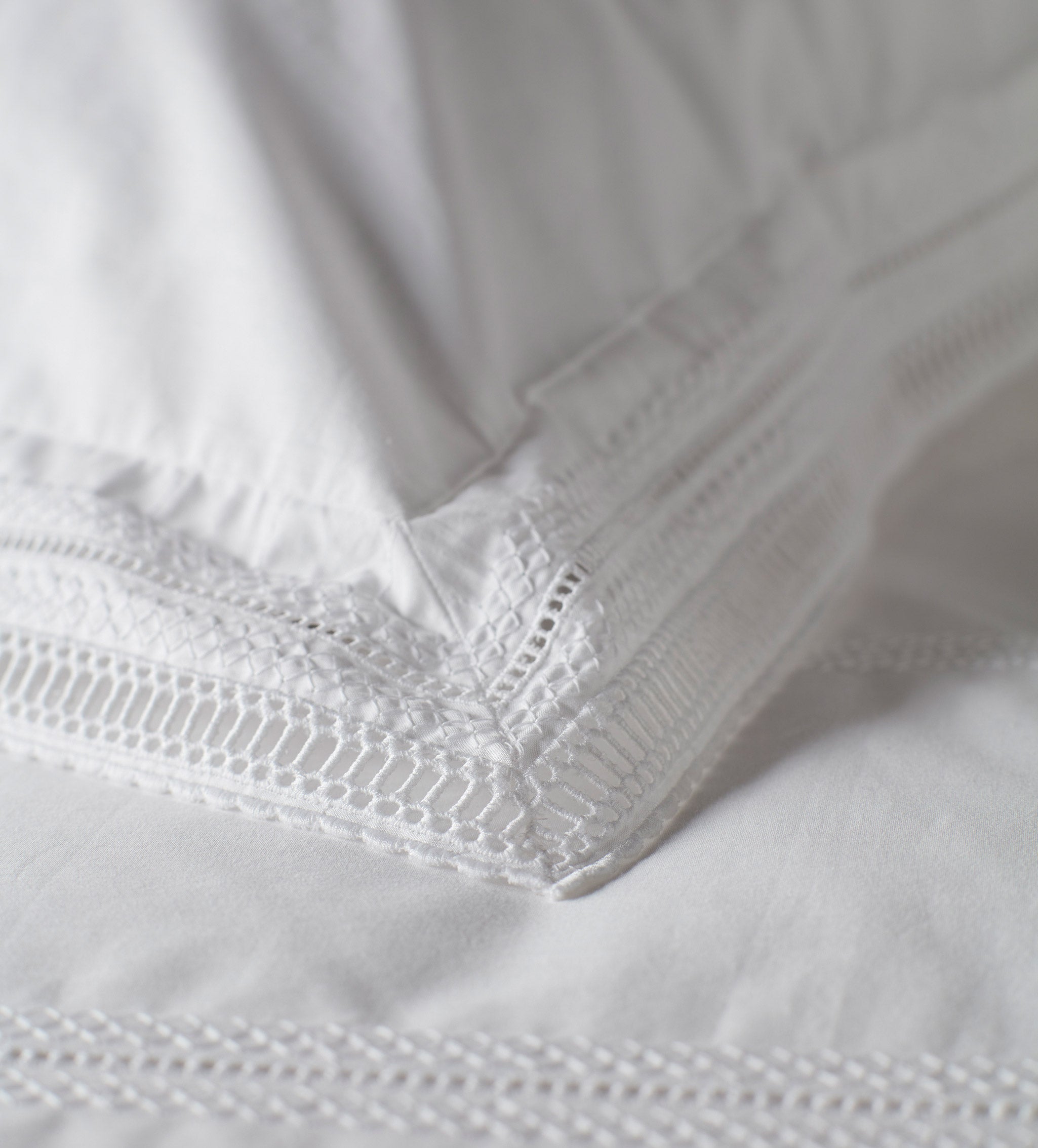 White Freya 100% Cotton Pillowcase
