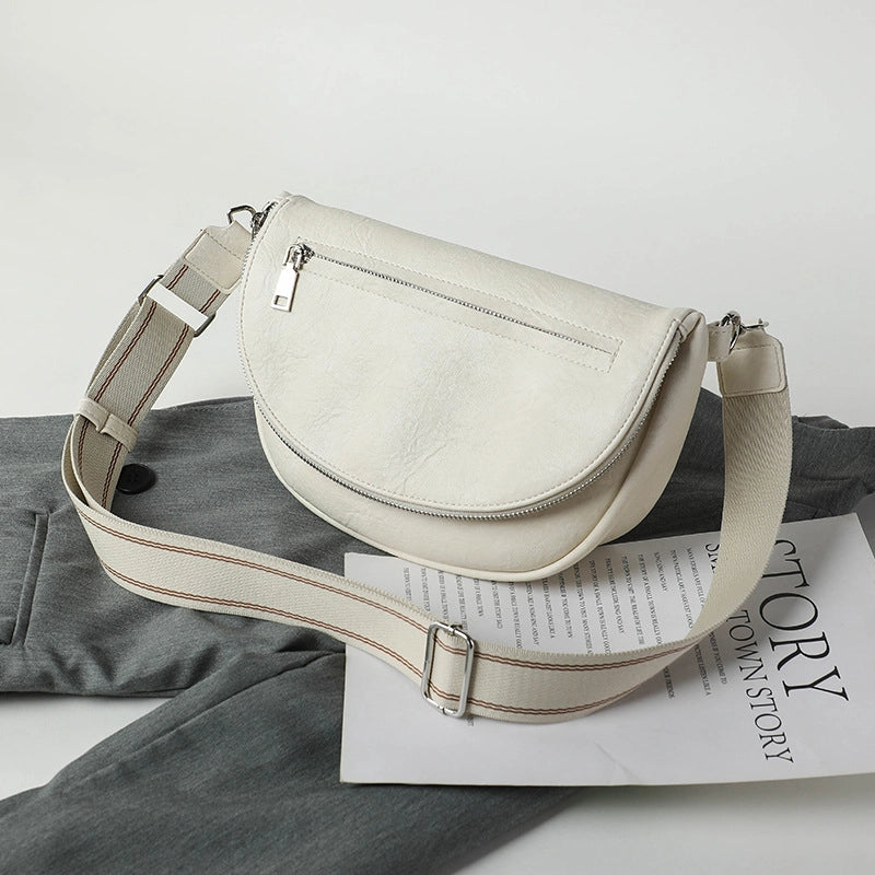 Women's Medium Pu Leather Solid Color Streetwear Square Flip Cover Cloud Shape Bag