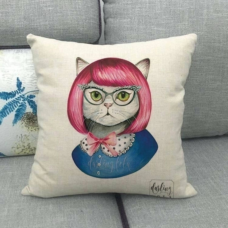 Pastoral Animal Linen Pillow Cases