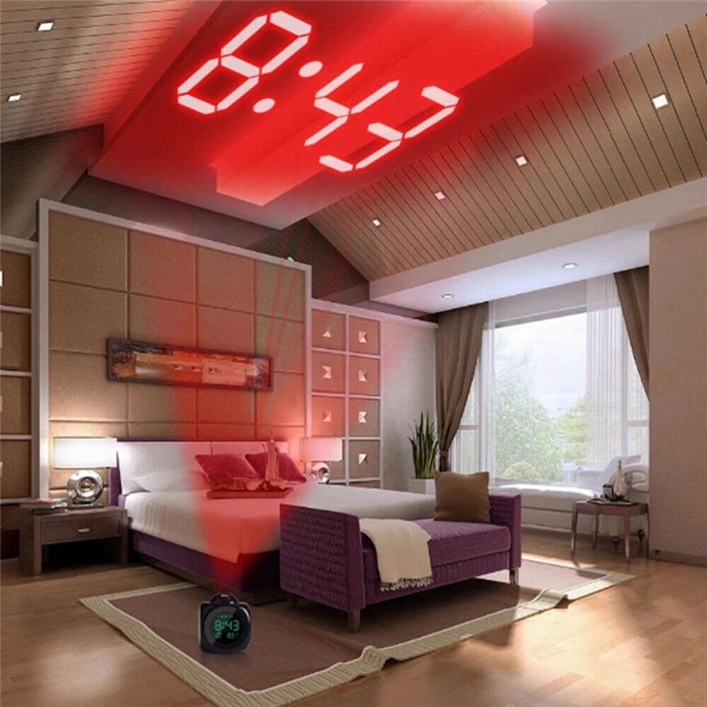 🌟Monthly Specials-40% OFF🌟3D Projection Alarm Clock Makeup LED Mirror