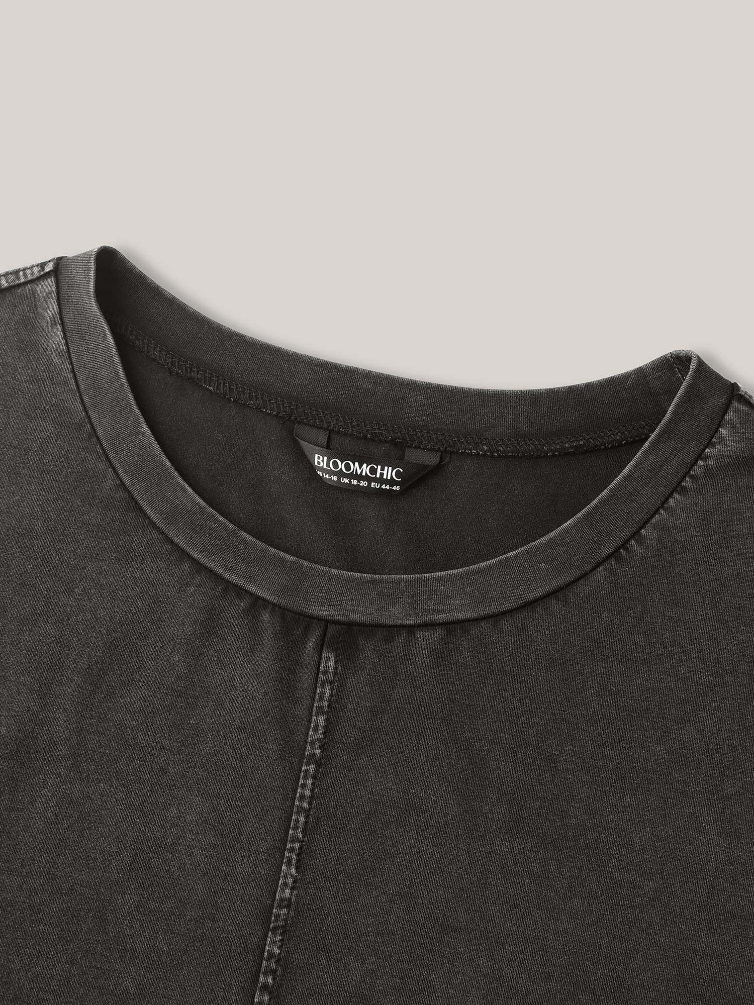 Crew Neck Vintage Plain T-Shirt