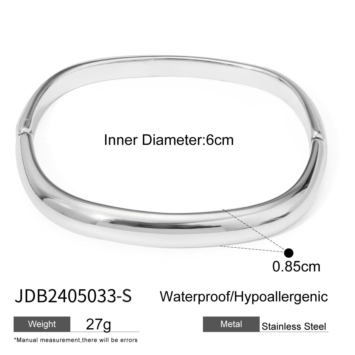 Stainless Steel Plain Ring Bracelet Geometric Ring Niche Bracelet Titanium Steel Hand Jewelry