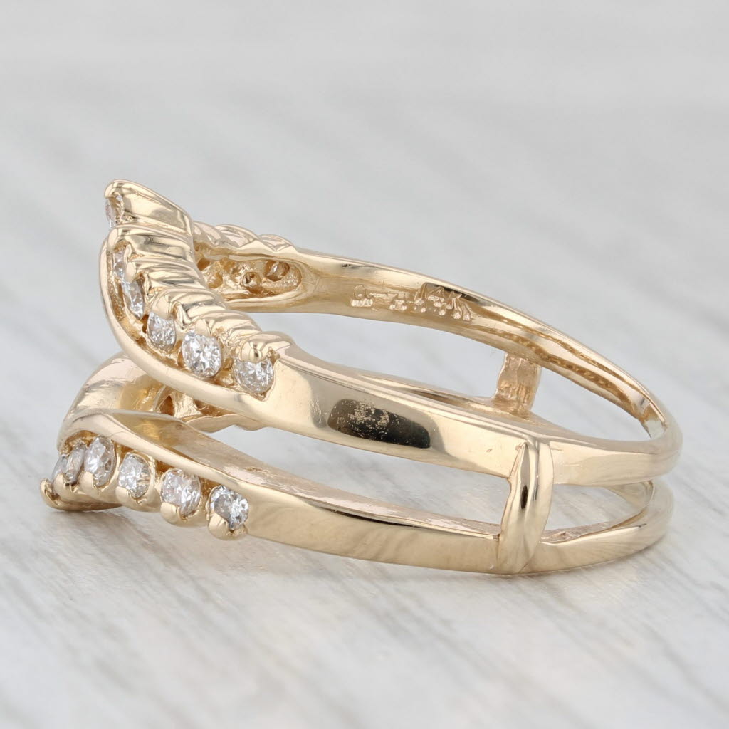 0.45ctw Diamond Ring Jacket Enhancer 14k Yellow Gold Size 9 Wedding