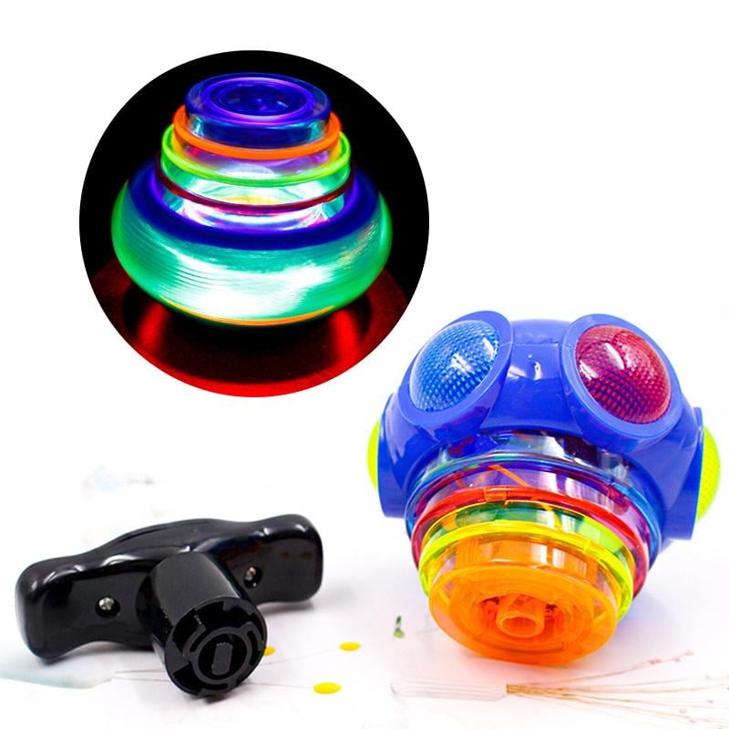 🔥🔥Music Flashing Spinners Toy with Launcher