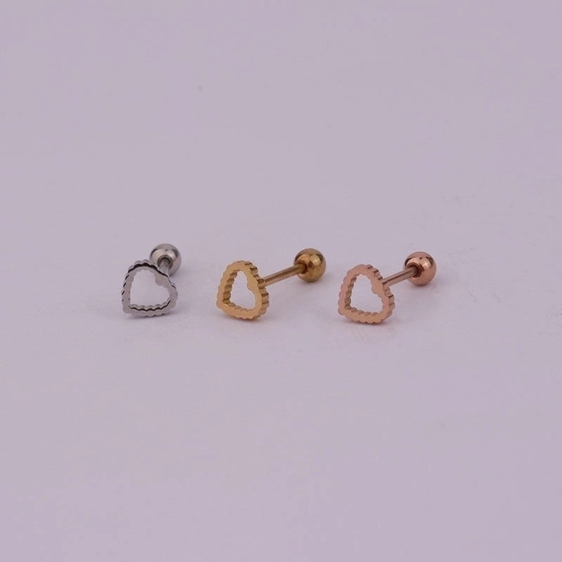 Ear Cartilage Rings & Studs Geometric 316L Stainless Steel  Plating