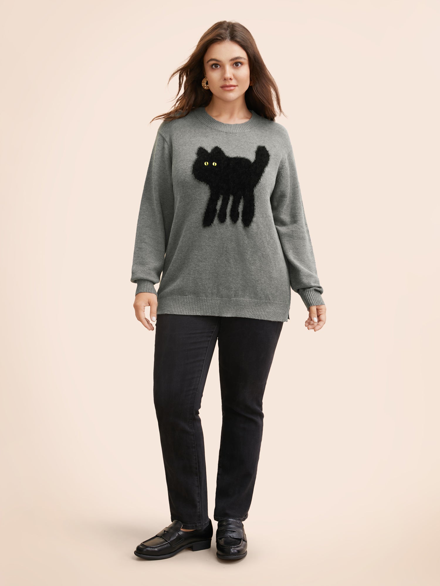 Supersoft Essentials Cat Slit Hem Pullover