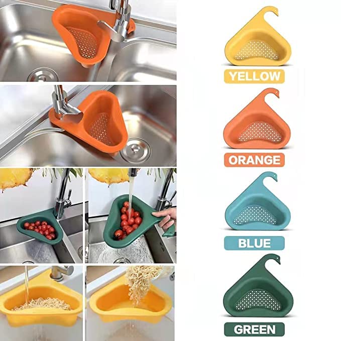 1Pc Swan Drain Rack Strainer. Multifunctional Kitchen Triangular Sink Filter