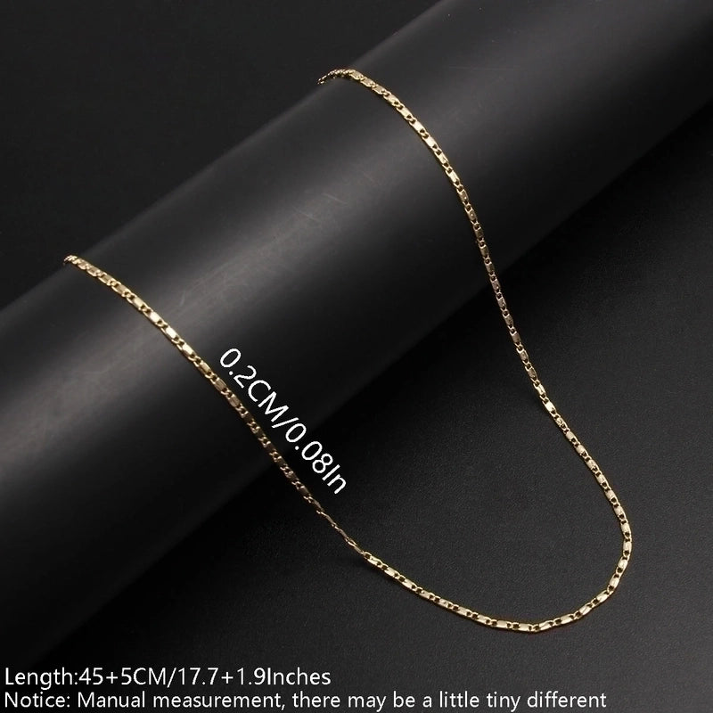 Minimalist Solid Color 304 Stainless Steel Gold Plated Necklace