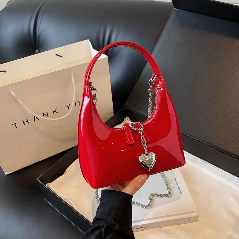 Hot Bag Women's New Patent Leather High-end Texture Shoulder Popular Fashion Crossbody Bag