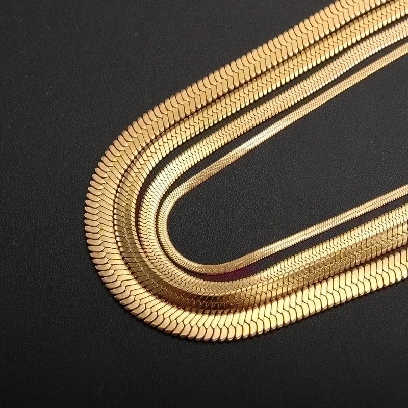 Minimalist Solid Color 304 Stainless Steel White Gold Plated Gold Plated Chain Necklace
