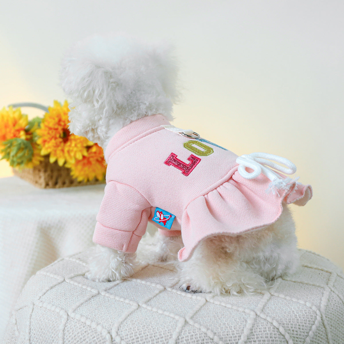 Love Letter Printed Dog Cat Dress Harness