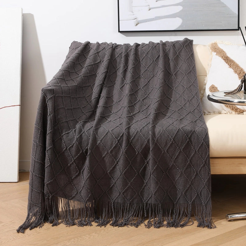 Elegant Solid Color Polyacrylonitrile Fiber (Acrylic) Blanket