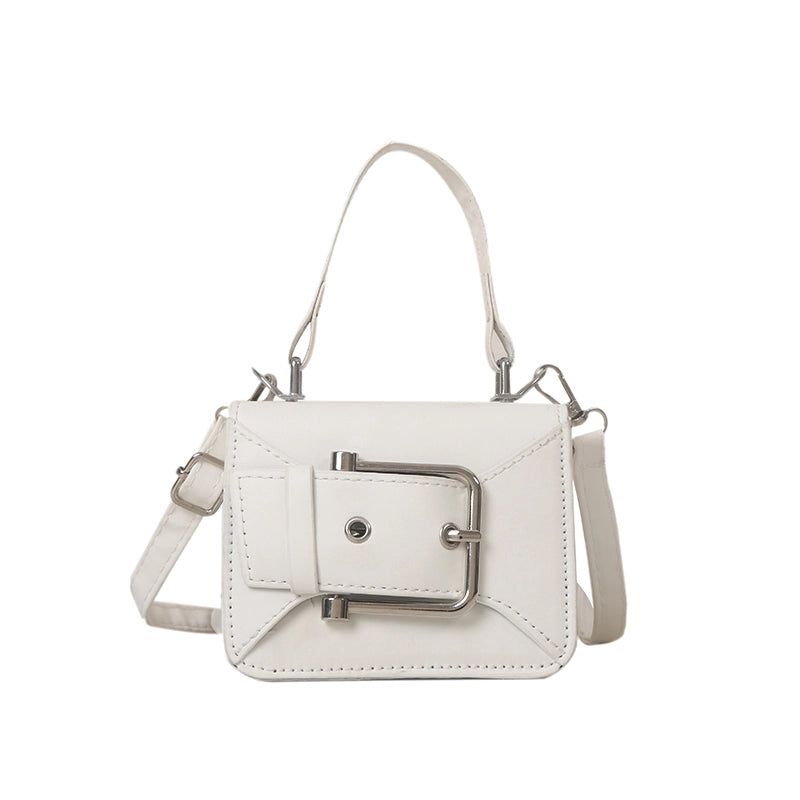 Women's All Seasons Pu Leather Solid Color Streetwear Square Magnetic Buckle Handbag