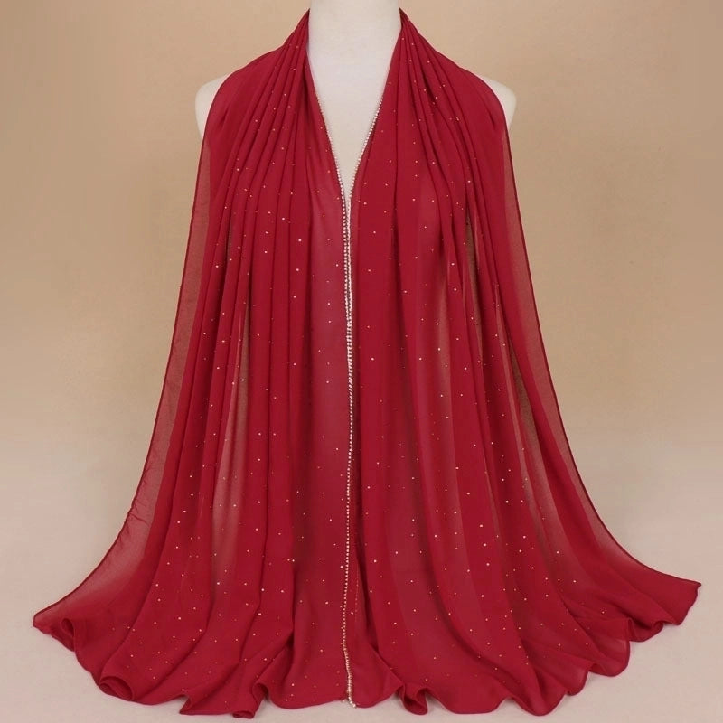 Women's Elegant Solid Color Chiffon Scarf