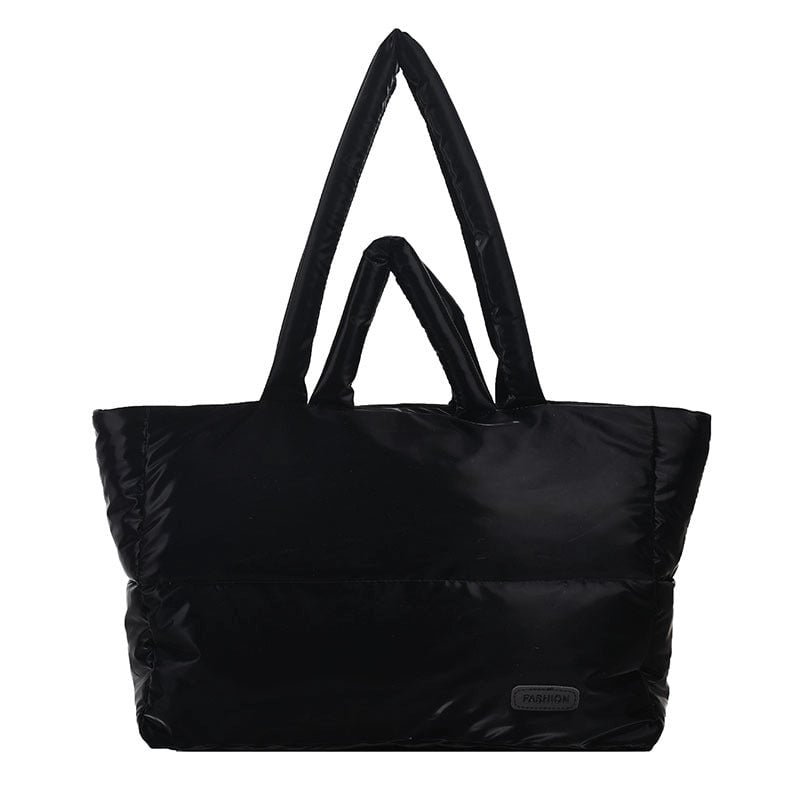 Women's Large Autumn&winter Oxford Cloth Solid Color Streetwear Square Zipper Shoulder Bag Tote Bag