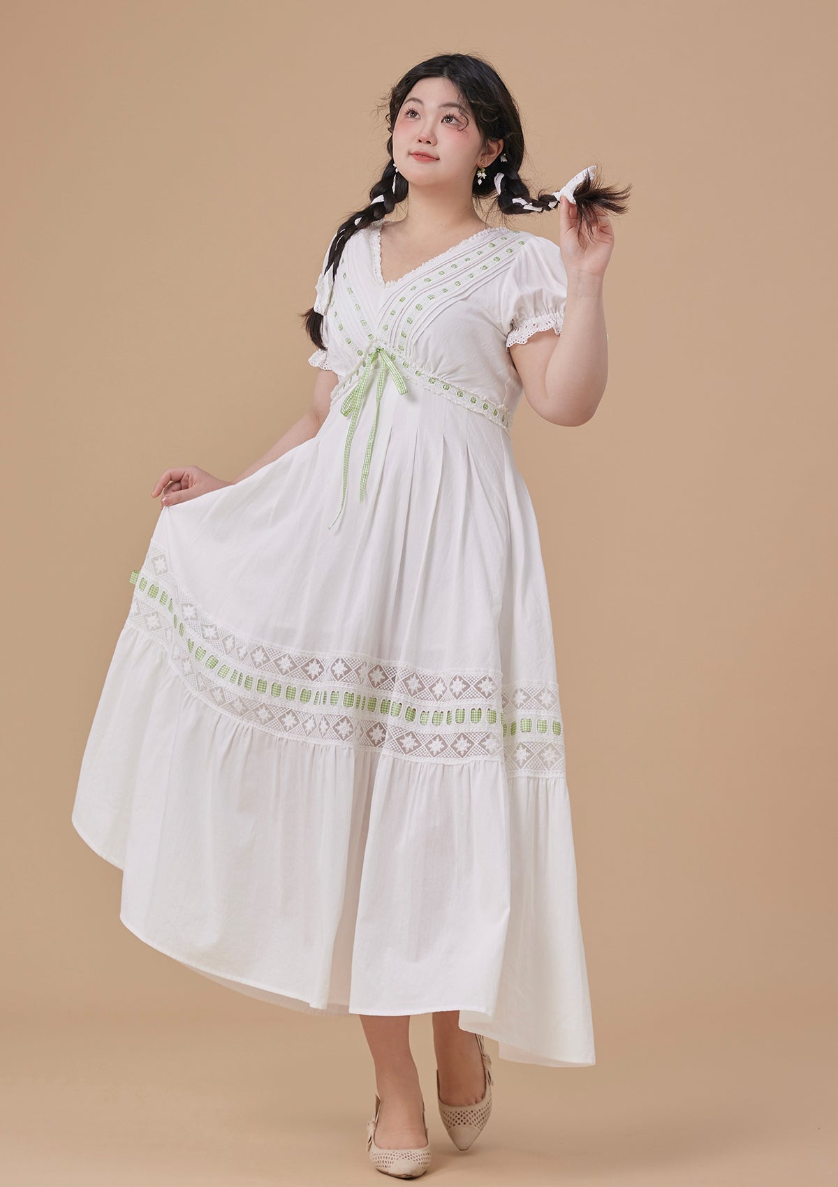 Curve & Plus Green Apple Paradise Dress