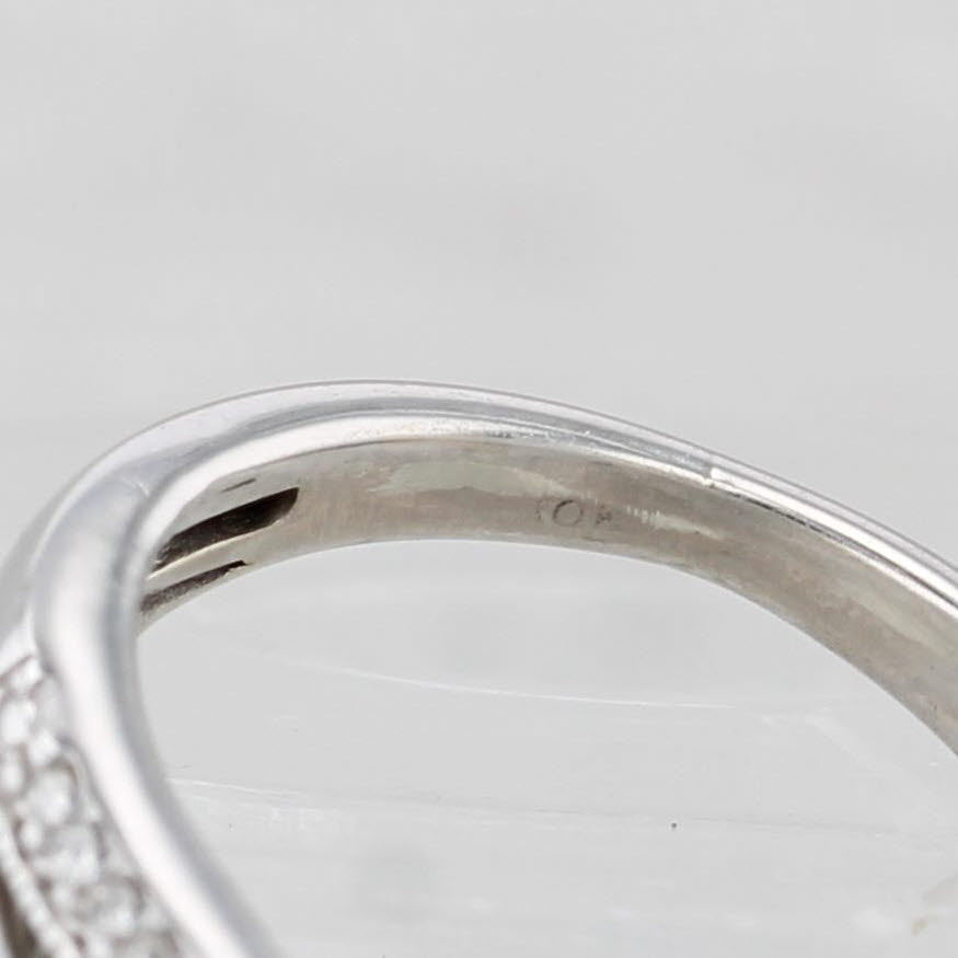 0.45ctw Round Diamond Halo Engagement Ring 10k White Gold Size 4