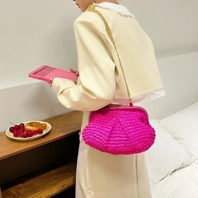 Women's All Seasons Polyester Vintage Style Straw Bag