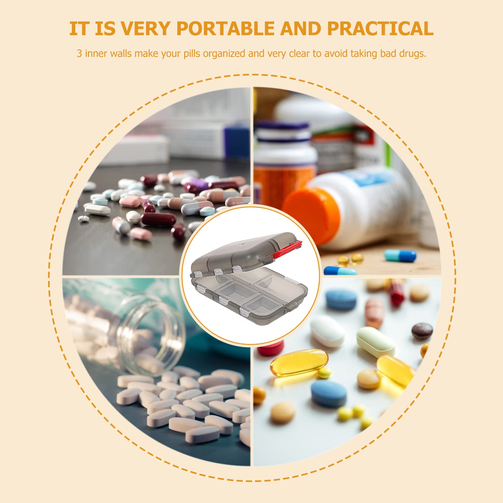 ✨Pocket Pharmacy- 💊10 Compartments Portable Pill Case