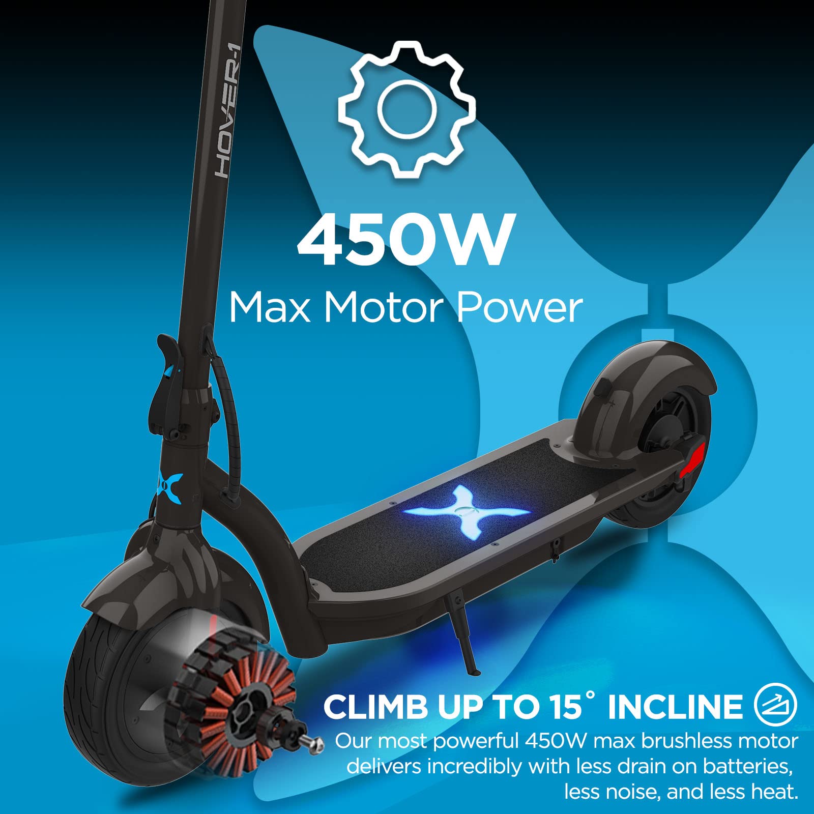 Alpha Electric Scooter | 18MPH. 12M Range. 5HR Charge. LCD Display. 10 Inch High-Grip Tires. 264LB Max Weight. Cert. & Tested - Safe for Kids. Teens & Adults