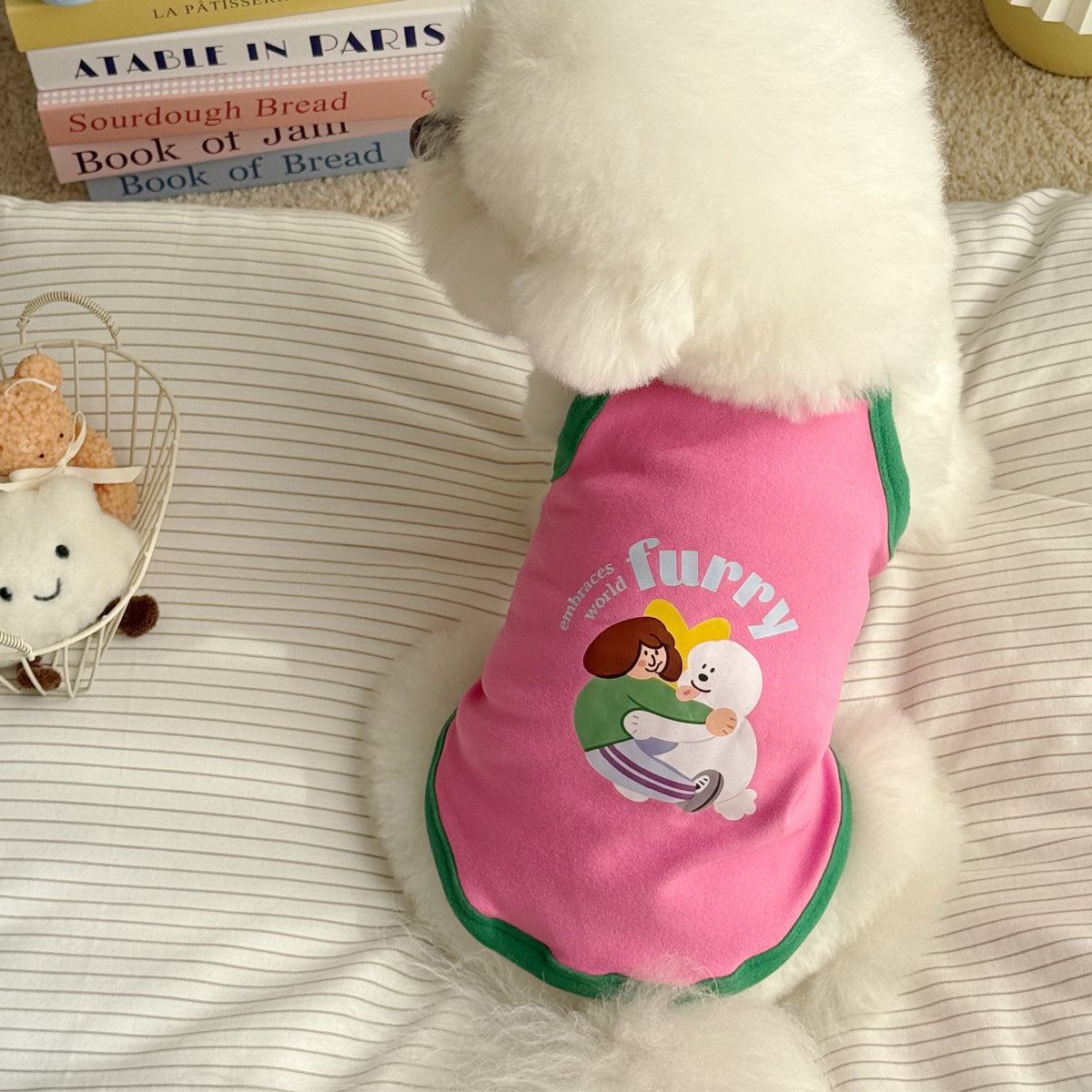 Cartoon Printed Color Block Dog Cat Vest/Dress