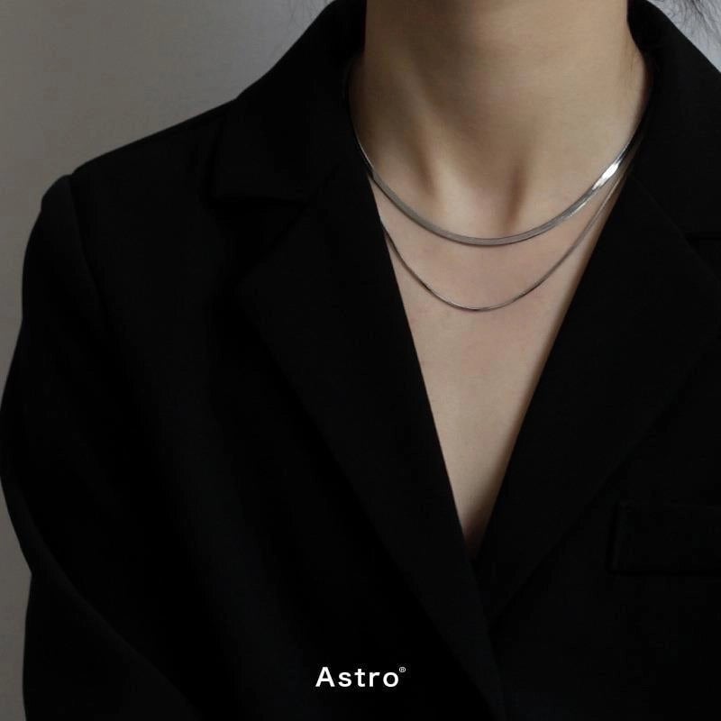 Minimalist Geometric Solid Color Titanium Steel Plating Necklace