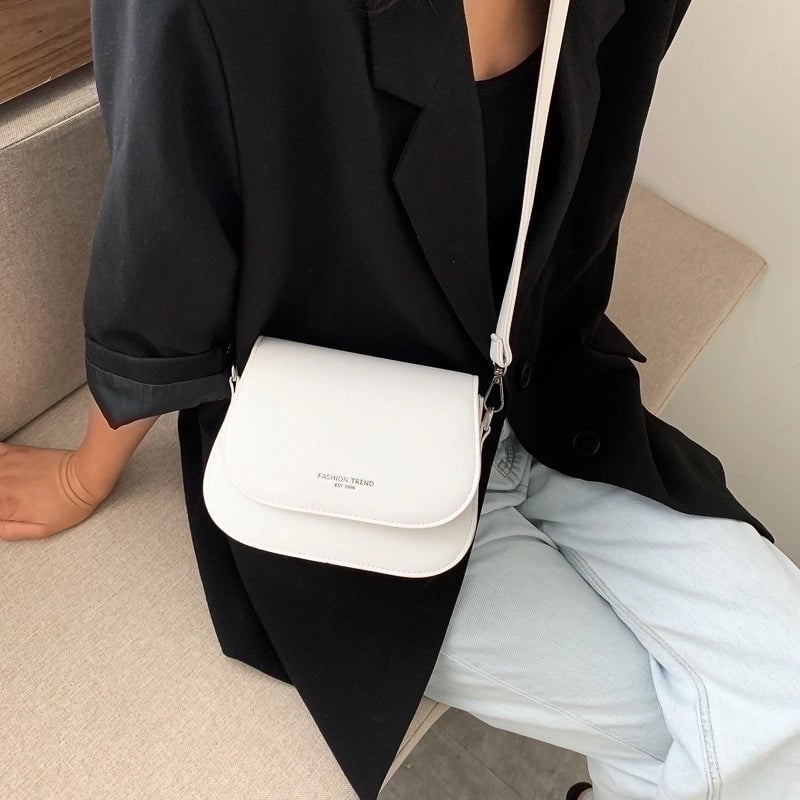 Women's Mini Pu Leather Solid Color Basic Cloud Shape Zipper Shoulder Bag