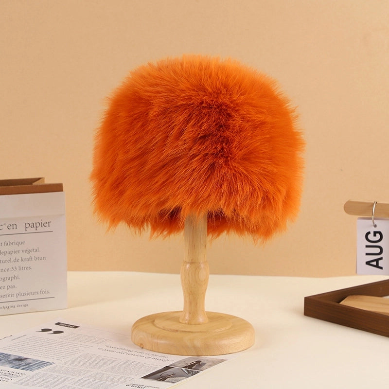 Women's Minimalist Classic Style Solid Color Eaveless Wool Cap