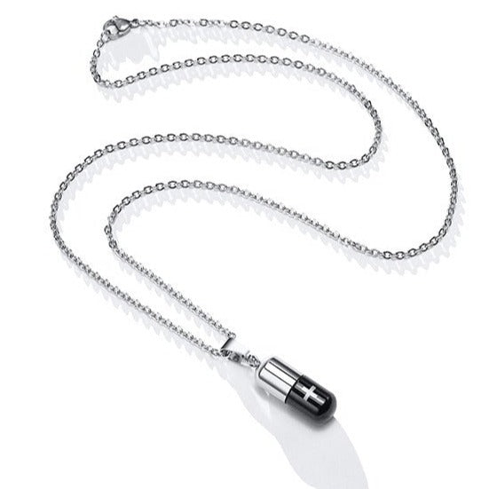 Hollow Pill Case Necklace