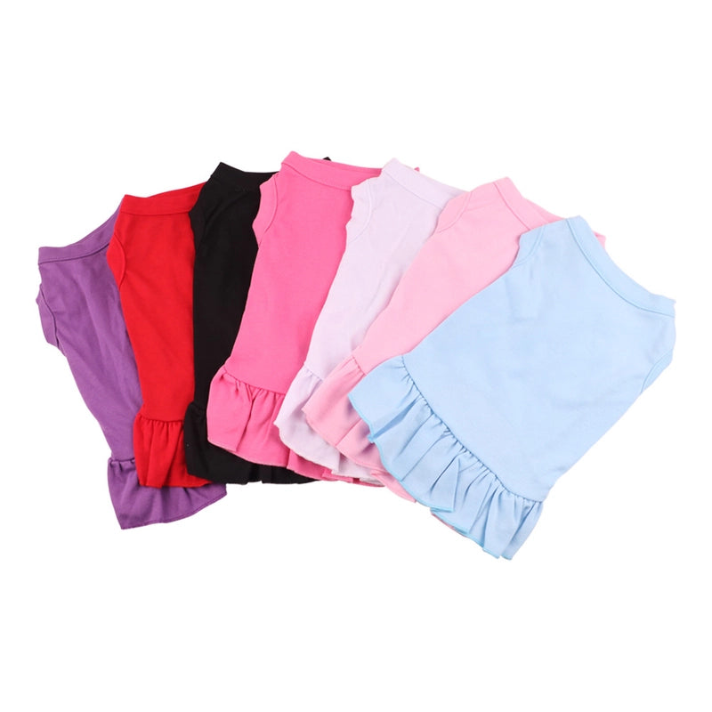 Cute Polyester Solid Color Pet Clothing