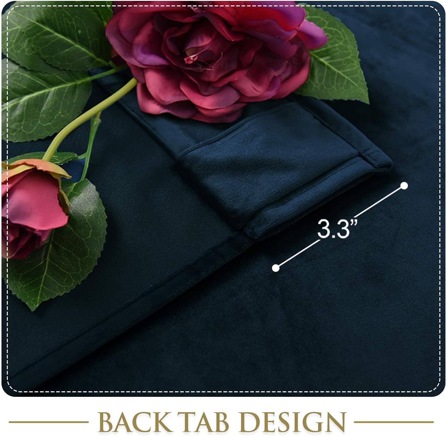Navy Blue-Velvet Window Curtains (Ultra Soft)
